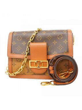 Louis Vuitton Shoulder Bag Monogram Reverse Dauphine Brown